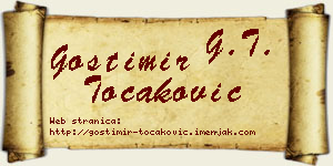 Gostimir Točaković vizit kartica
